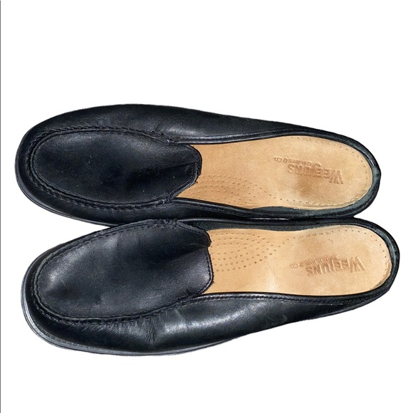 Weejuns Black Leather Mules Size 10 M - Picture 2 of 6